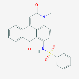 molecular formula C23H16N2O4S B491822 N-(3-methyl-2,7-dioxo-2,7-dihydro-3H-naphtho[1,2,3-de]quinolin-6-yl)benzenesulfonamide 