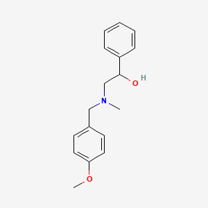 molecular formula C17H21NO2 B4918444 2-[(4-Methoxyphenyl)methyl-methylamino]-1-phenylethanol 