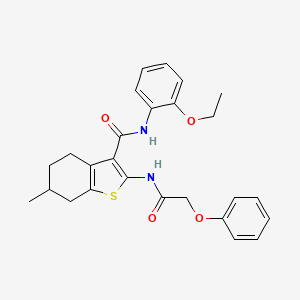 molecular formula C26H28N2O4S B4918520 N-(2-ethoxyphenyl)-6-methyl-2-[(phenoxyacetyl)amino]-4,5,6,7-tetrahydro-1-benzothiophene-3-carboxamide 