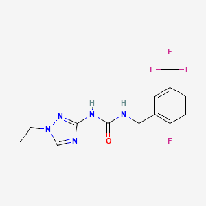 molecular formula C13H13F4N5O B4918544 N-(1-ethyl-1H-1,2,4-triazol-3-yl)-N'-[2-fluoro-5-(trifluoromethyl)benzyl]urea 