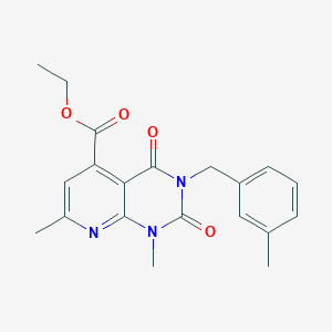 molecular formula C20H21N3O4 B4918679 ETHYL 1,7-DIMETHYL-3-[(3-METHYLPHENYL)METHYL]-2,4-DIOXO-1H,2H,3H,4H-PYRIDO[2,3-D]PYRIMIDINE-5-CARBOXYLATE 
