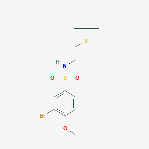 molecular formula C13H20BrNO3S2 B4918803 3-bromo-N-(2-tert-butylsulfanylethyl)-4-methoxybenzenesulfonamide 