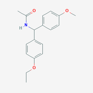 molecular formula C18H21NO3 B4918832 N-[(4-ethoxyphenyl)(4-methoxyphenyl)methyl]acetamide 
