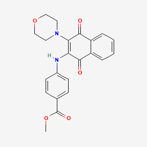 molecular formula C22H20N2O5 B4918863 Methyl 4-[(3-morpholin-4-yl-1,4-dioxonaphthalen-2-yl)amino]benzoate 