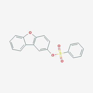molecular formula C18H12O4S B491887 dibenzo[b,d]furan-2-yl benzenesulfonate CAS No. 670258-86-3