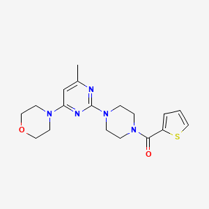 molecular formula C18H23N5O2S B4918910 4-{6-METHYL-2-[4-(THIOPHENE-2-CARBONYL)PIPERAZIN-1-YL]PYRIMIDIN-4-YL}MORPHOLINE 