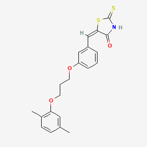 molecular formula C21H21NO3S2 B4918928 5-{3-[3-(2,5-dimethylphenoxy)propoxy]benzylidene}-2-thioxo-1,3-thiazolidin-4-one 