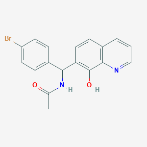 molecular formula C18H15BrN2O2 B4919070 N-[(4-bromophenyl)-(8-hydroxyquinolin-7-yl)methyl]acetamide 