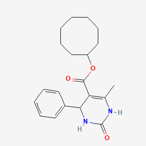 molecular formula C20H26N2O3 B4919113 cyclooctyl 6-methyl-2-oxo-4-phenyl-1,2,3,4-tetrahydro-5-pyrimidinecarboxylate 