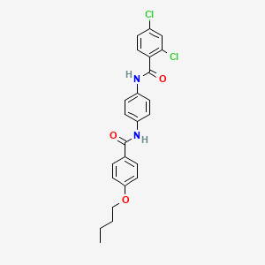 molecular formula C24H22Cl2N2O3 B4919214 N-[4-[(4-butoxybenzoyl)amino]phenyl]-2,4-dichlorobenzamide 