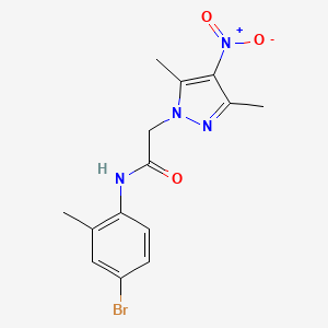 molecular formula C14H15BrN4O3 B4919235 N-(4-bromo-2-methylphenyl)-2-(3,5-dimethyl-4-nitropyrazol-1-yl)acetamide 
