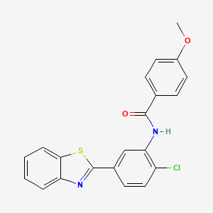 molecular formula C21H15ClN2O2S B4919376 N-[5-(1,3-benzothiazol-2-yl)-2-chlorophenyl]-4-methoxybenzamide 