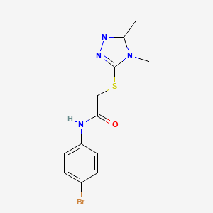 molecular formula C12H13BrN4OS B4919407 N-(4-bromophenyl)-2-[(4,5-dimethyl-4H-1,2,4-triazol-3-yl)sulfanyl]acetamide 