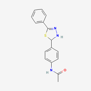 molecular formula C16H15N3OS B4919543 N-[4-(5-phenyl-2,3-dihydro-1,3,4-thiadiazol-2-yl)phenyl]acetamide 