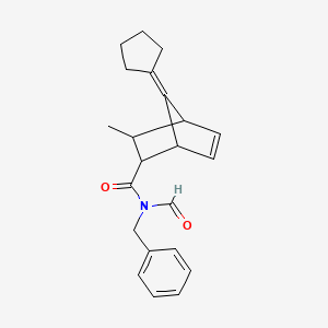 molecular formula C22H25NO2 B4919549 N-benzyl-7-cyclopentylidene-N-formyl-3-methylbicyclo[2.2.1]hept-5-ene-2-carboxamide 