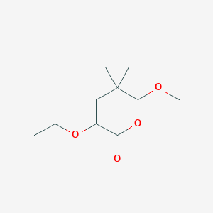 molecular formula C10H16O4 B049197 5-Ethoxy-2-methoxy-3,3-dimethyl-2H-pyran-6-one CAS No. 122800-87-7