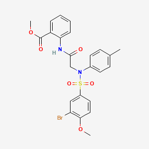 molecular formula C24H23BrN2O6S B4919814 methyl 2-{[N-[(3-bromo-4-methoxyphenyl)sulfonyl]-N-(4-methylphenyl)glycyl]amino}benzoate 