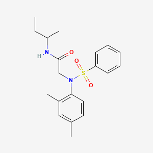 molecular formula C20H26N2O3S B4919832 N-butan-2-yl-N~2~-(2,4-dimethylphenyl)-N~2~-(phenylsulfonyl)glycinamide 