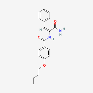 molecular formula C20H22N2O3 B4919939 N-[(E)-3-amino-3-oxo-1-phenylprop-1-en-2-yl]-4-butoxybenzamide 