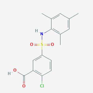 2-Chloro-5-[(2,4,6-trimethylphenyl)sulfamoyl]benzoic acid