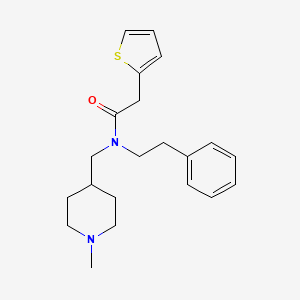 molecular formula C21H28N2OS B4919991 N-[(1-methyl-4-piperidinyl)methyl]-N-(2-phenylethyl)-2-(2-thienyl)acetamide 