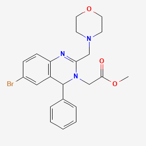 molecular formula C22H24BrN3O3 B4920043 methyl [6-bromo-2-(morpholin-4-ylmethyl)-4-phenylquinazolin-3(4H)-yl]acetate 