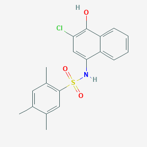 molecular formula C19H18ClNO3S B492006 N-(3-chloro-4-hydroxynaphthalen-1-yl)-2,4,5-trimethylbenzenesulfonamide CAS No. 494827-45-1