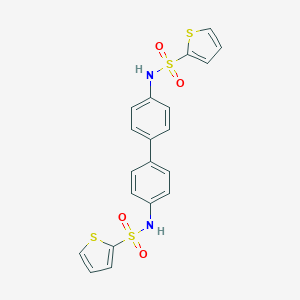 molecular formula C20H16N2O4S4 B492010 N-[4'-(thiophene-2-sulfonamido)-[1,1'-biphenyl]-4-yl]thiophene-2-sulfonamide CAS No. 494827-53-1