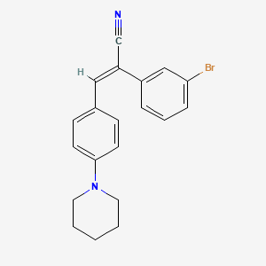 molecular formula C20H19BrN2 B4920199 (E)-2-(3-bromophenyl)-3-(4-piperidin-1-ylphenyl)prop-2-enenitrile 