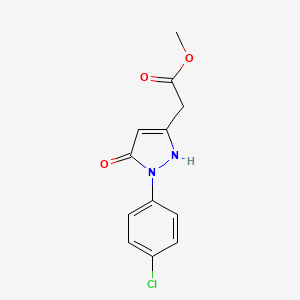 molecular formula C12H11ClN2O3 B4920254 methyl 2-[1-(4-chlorophenyl)-5-hydroxy-1H-pyrazol-3-yl]acetate 