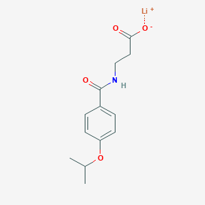 molecular formula C13H16LiNO4 B4920280 lithium;3-[(4-propan-2-yloxybenzoyl)amino]propanoate 