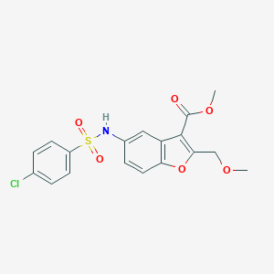 Methyl 5-[(4-chlorophenyl)sulfonylamino]-2-(methoxymethyl)-1-benzofuran-3-carboxylate