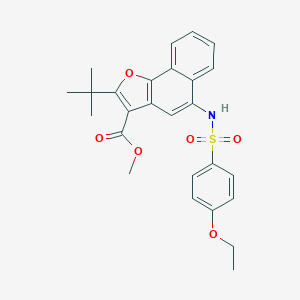Methyl 2-tert-butyl-5-{[(4-ethoxyphenyl)sulfonyl]amino}naphtho[1,2-b]furan-3-carboxylate