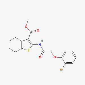 molecular formula C18H18BrNO4S B4920448 METHYL 2-[2-(2-BROMOPHENOXY)ACETAMIDO]-4,5,6,7-TETRAHYDRO-1-BENZOTHIOPHENE-3-CARBOXYLATE 