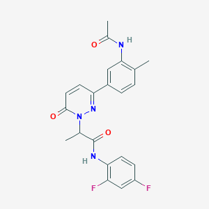 molecular formula C22H20F2N4O3 B4920565 2-{3-[3-(acetylamino)-4-methylphenyl]-6-oxopyridazin-1(6H)-yl}-N-(2,4-difluorophenyl)propanamide 