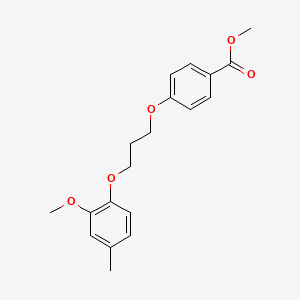 molecular formula C19H22O5 B4920582 methyl 4-[3-(2-methoxy-4-methylphenoxy)propoxy]benzoate 