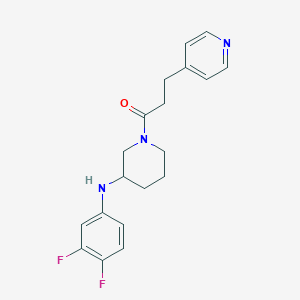 molecular formula C19H21F2N3O B4920774 N-(3,4-difluorophenyl)-1-[3-(4-pyridinyl)propanoyl]-3-piperidinamine 