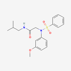 molecular formula C19H24N2O4S B4920943 N~1~-isobutyl-N~2~-(3-methoxyphenyl)-N~2~-(phenylsulfonyl)glycinamide 