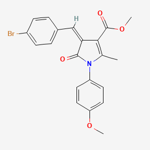 molecular formula C21H18BrNO4 B4920991 methyl (4Z)-4-(4-bromobenzylidene)-1-(4-methoxyphenyl)-2-methyl-5-oxo-4,5-dihydro-1H-pyrrole-3-carboxylate 