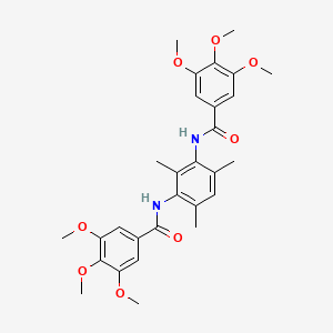 molecular formula C29H34N2O8 B4921057 N,N'-(2,4,6-trimethyl-1,3-phenylene)bis(3,4,5-trimethoxybenzamide) 