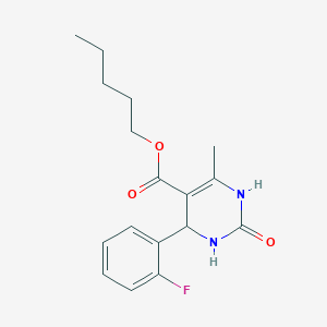 molecular formula C17H21FN2O3 B4921129 Pentyl 4-(2-fluorophenyl)-6-methyl-2-oxo-1,2,3,4-tetrahydropyrimidine-5-carboxylate 