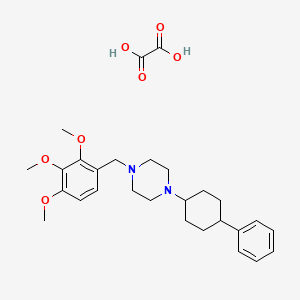 molecular formula C28H38N2O7 B4921231 Oxalic acid;1-(4-phenylcyclohexyl)-4-[(2,3,4-trimethoxyphenyl)methyl]piperazine 