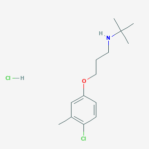 molecular formula C14H23Cl2NO B4921456 N-[3-(4-chloro-3-methylphenoxy)propyl]-2-methylpropan-2-amine;hydrochloride 
