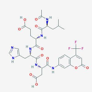 molecular formula C33H38F3N7O11 B049215 Ac-LEHD-AFC CAS No. 210345-03-2