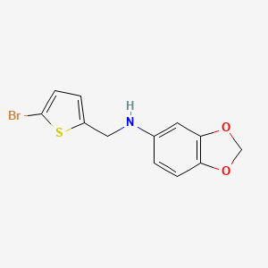 molecular formula C12H10BrNO2S B4921605 N-[(5-bromothiophen-2-yl)methyl]-1,3-benzodioxol-5-amine 