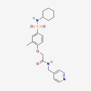 molecular formula C21H27N3O4S B4921623 2-[4-(CYCLOHEXYLSULFAMOYL)-2-METHYLPHENOXY]-N-[(PYRIDIN-4-YL)METHYL]ACETAMIDE 