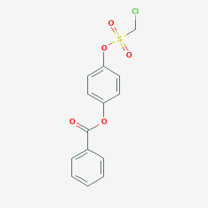 molecular formula C14H11ClO5S B049219 [4-(Chloromethylsulfonyloxy)phenyl] benzoate CAS No. 117224-50-7