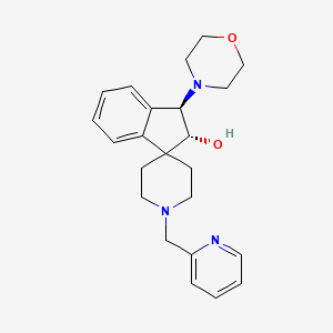 molecular formula C23H29N3O2 B4921924 (1R,2R)-1-morpholin-4-yl-1'-(pyridin-2-ylmethyl)spiro[1,2-dihydroindene-3,4'-piperidine]-2-ol 