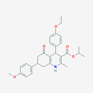 molecular formula C29H33NO5 B4921930 Propan-2-yl 4-(4-ethoxyphenyl)-7-(4-methoxyphenyl)-2-methyl-5-oxo-1,4,5,6,7,8-hexahydroquinoline-3-carboxylate 