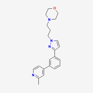 molecular formula C22H26N4O B4921978 4-[3-[3-[3-(2-Methylpyridin-4-yl)phenyl]pyrazol-1-yl]propyl]morpholine 